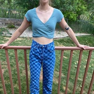 Blue/Green SHEIN crop top
